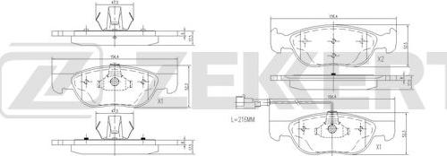 Zekkert BS-1075 - Kit pastiglie freno, Freno a disco autozon.pro