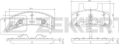 Zekkert BS-1073 - Kit pastiglie freno, Freno a disco autozon.pro