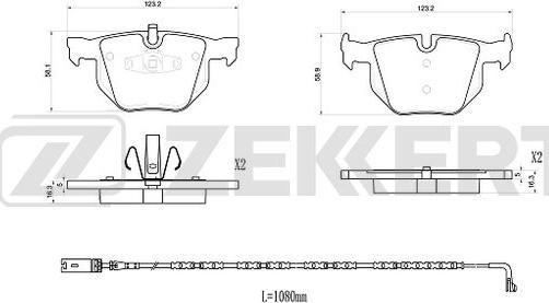 Zekkert BS-1196 - Kit pastiglie freno, Freno a disco autozon.pro