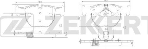 Zekkert BS-1192 - Kit pastiglie freno, Freno a disco autozon.pro