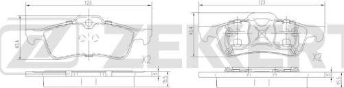 Zekkert BS-1197 - Kit pastiglie freno, Freno a disco autozon.pro