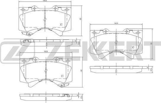 Zekkert BS-1149 - Kit pastiglie freno, Freno a disco autozon.pro