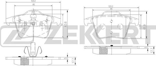 Zekkert BS-1143 - Kit pastiglie freno, Freno a disco autozon.pro