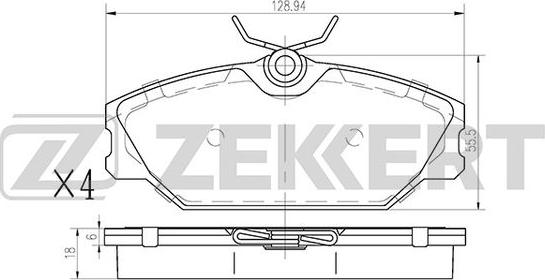 Zekkert BS-1159 - Kit pastiglie freno, Freno a disco autozon.pro