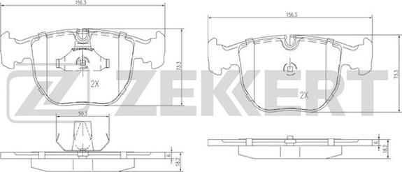 Zekkert BS-1150 - Kit pastiglie freno, Freno a disco autozon.pro