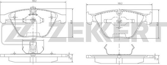 Zekkert BS-1163 - Kit pastiglie freno, Freno a disco autozon.pro