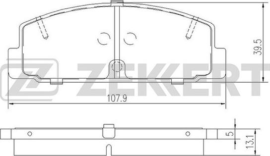 Zekkert BS-1100 - Kit pastiglie freno, Freno a disco autozon.pro