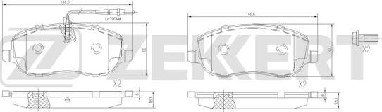 Zekkert BS-1189 - Kit pastiglie freno, Freno a disco autozon.pro