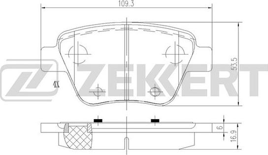 Zekkert BS-1185 - Kit pastiglie freno, Freno a disco autozon.pro