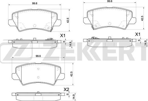 Zekkert BS-1133 - Kit pastiglie freno, Freno a disco autozon.pro