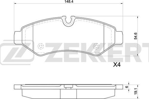 Zekkert BS-1129 - Kit pastiglie freno, Freno a disco autozon.pro