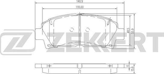 Zekkert BS-1869 - Kit pastiglie freno, Freno a disco autozon.pro