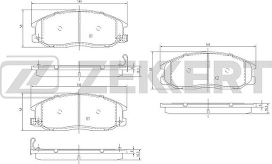 Zekkert BS-1804 - Kit pastiglie freno, Freno a disco autozon.pro