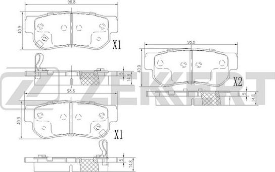 Zekkert BS-1803 - Kit pastiglie freno, Freno a disco autozon.pro