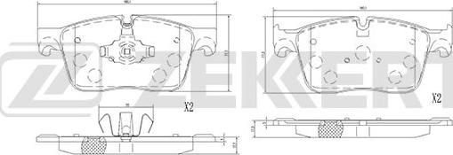 Zekkert BS-1836 - Kit pastiglie freno, Freno a disco autozon.pro