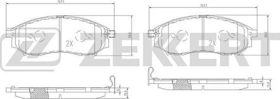 Zekkert BS-1822 - Kit pastiglie freno, Freno a disco autozon.pro