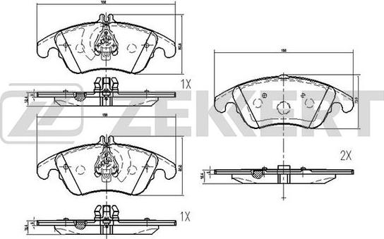 Zekkert BS-1879 - Kit pastiglie freno, Freno a disco autozon.pro