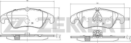 Zekkert BS-1878 - Kit pastiglie freno, Freno a disco autozon.pro