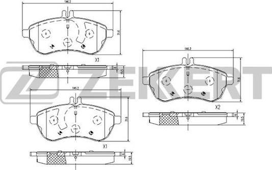 Zekkert BS-1873 - Kit pastiglie freno, Freno a disco autozon.pro