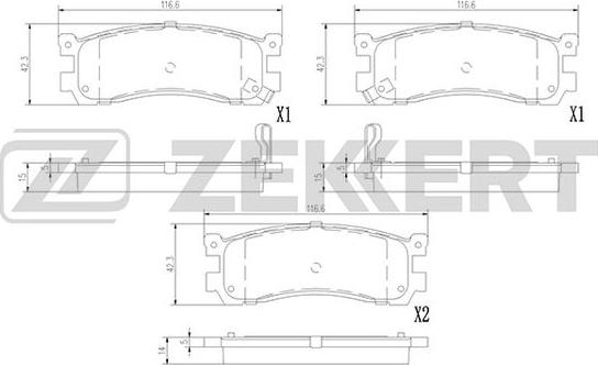 Zekkert BS-1391 - Kit pastiglie freno, Freno a disco autozon.pro