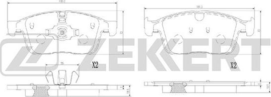 Zekkert BS-1398 - Kit pastiglie freno, Freno a disco autozon.pro