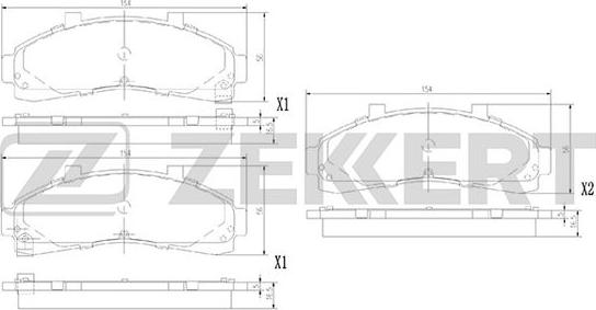 Zekkert BS-1393 - Kit pastiglie freno, Freno a disco autozon.pro