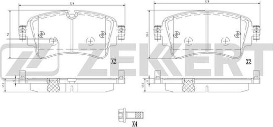 Zekkert BS-1362 - Kit pastiglie freno, Freno a disco autozon.pro