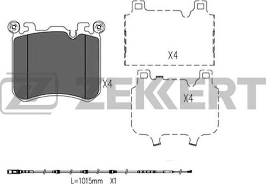 Zekkert BS-1319 - Kit pastiglie freno, Freno a disco autozon.pro