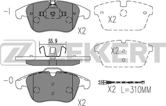 Zekkert BS-1316 - Kit pastiglie freno, Freno a disco autozon.pro