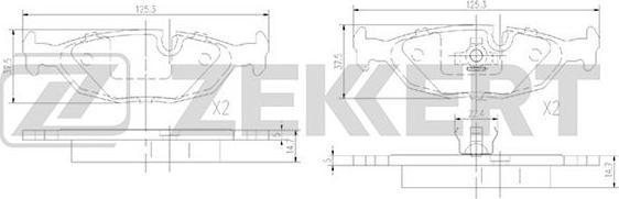 Zekkert BS-1385 - Kit pastiglie freno, Freno a disco autozon.pro