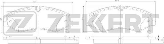 Zekkert BS-1386 - Kit pastiglie freno, Freno a disco autozon.pro