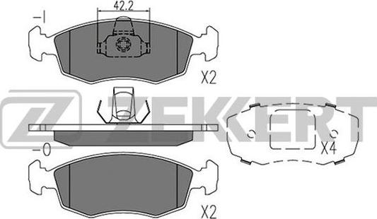 Zekkert BS-1388 - Kit pastiglie freno, Freno a disco autozon.pro