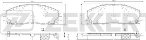 Zekkert BS-1335 - Kit pastiglie freno, Freno a disco autozon.pro