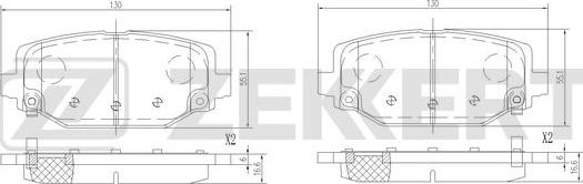 Zekkert BS-1333 - Kit pastiglie freno, Freno a disco autozon.pro