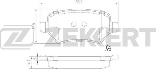 Zekkert BS-1379 - Kit pastiglie freno, Freno a disco autozon.pro