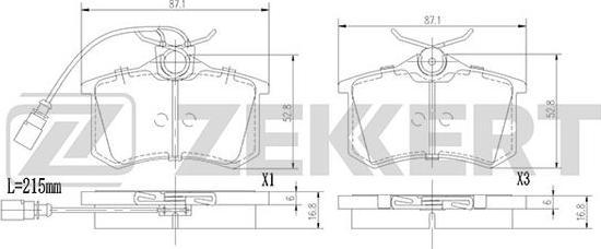 Zekkert BS-1376 - Kit pastiglie freno, Freno a disco autozon.pro