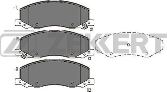 Zekkert BS-1290 - Kit pastiglie freno, Freno a disco autozon.pro