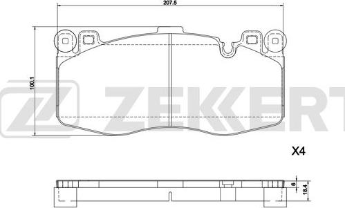 Zekkert BS-1298 - Kit pastiglie freno, Freno a disco autozon.pro