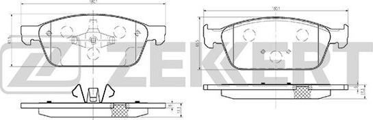 Zekkert BS-1249 - Kit pastiglie freno, Freno a disco autozon.pro