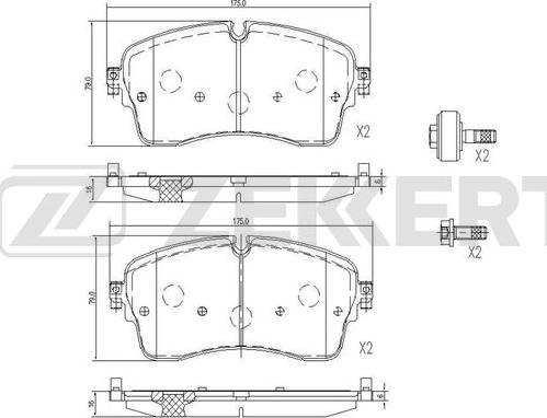 Zekkert BS-1240 - Kit pastiglie freno, Freno a disco autozon.pro