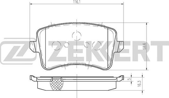 Zekkert BS-1243 - Kit pastiglie freno, Freno a disco autozon.pro