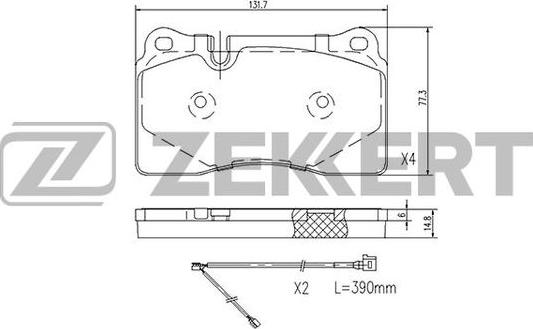 Zekkert BS-1255 - Kit pastiglie freno, Freno a disco autozon.pro