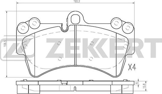 Zekkert BS-1253 - Kit pastiglie freno, Freno a disco autozon.pro