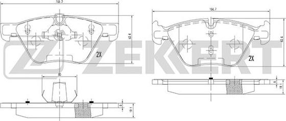 Zekkert BS-1252 - Kit pastiglie freno, Freno a disco autozon.pro