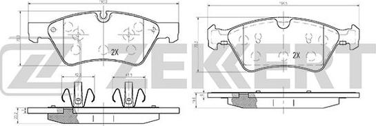 Zekkert BS-1214 - Kit pastiglie freno, Freno a disco autozon.pro