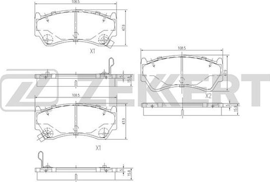 Zekkert BS-1217 - Kit pastiglie freno, Freno a disco autozon.pro