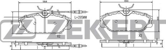 Zekkert BS-1281 - Kit pastiglie freno, Freno a disco autozon.pro