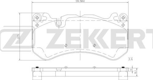 Zekkert BS-1287 - Kit pastiglie freno, Freno a disco autozon.pro