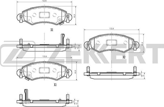 Zekkert BS-1239 - Kit pastiglie freno, Freno a disco autozon.pro