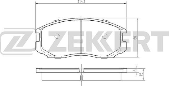 Zekkert BS-1237 - Kit pastiglie freno, Freno a disco autozon.pro